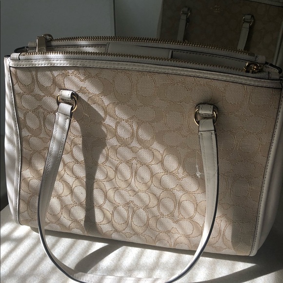 Coach monogram handbag/tote - Picture 1 of 6